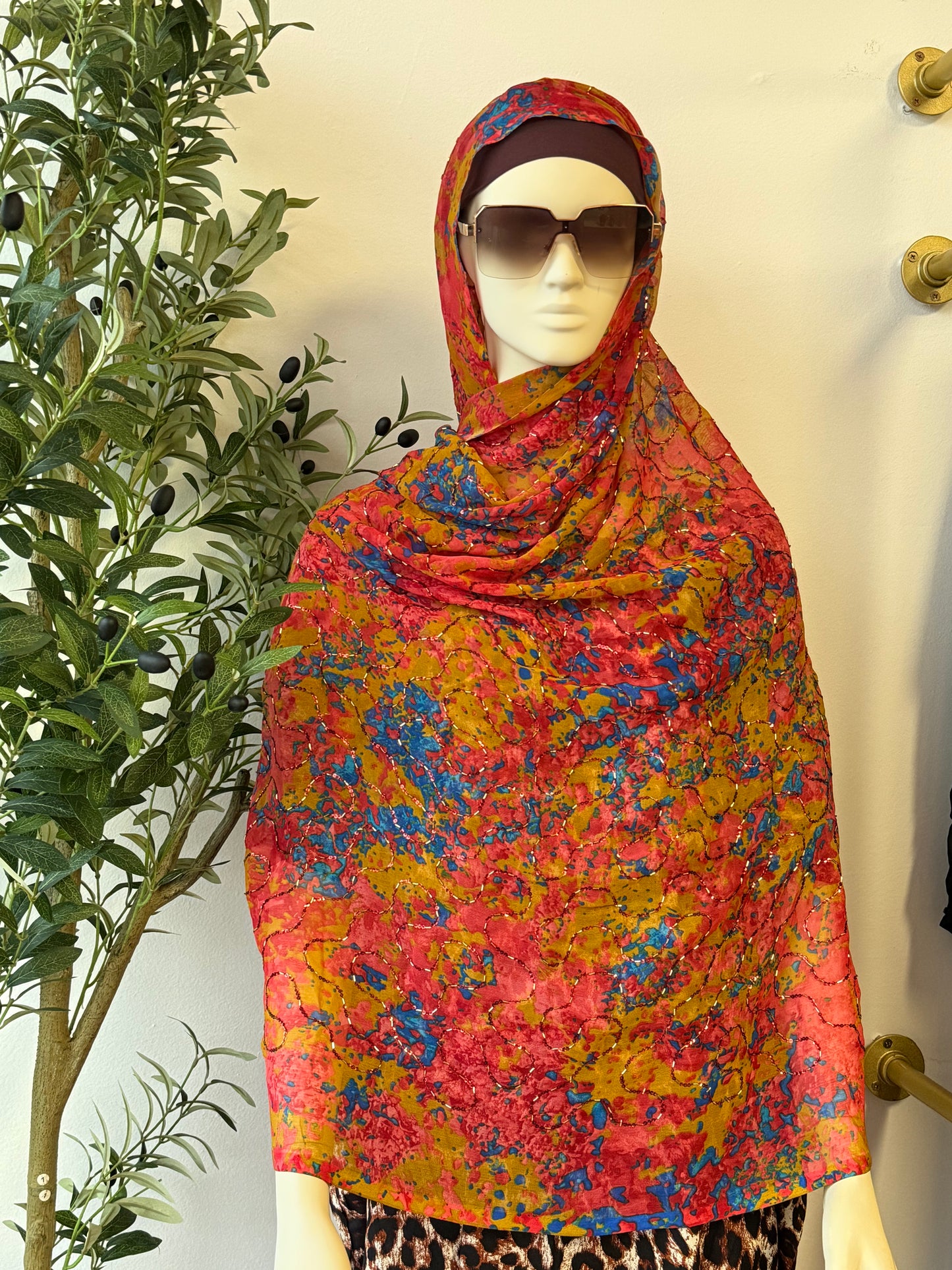 Hijab with beads