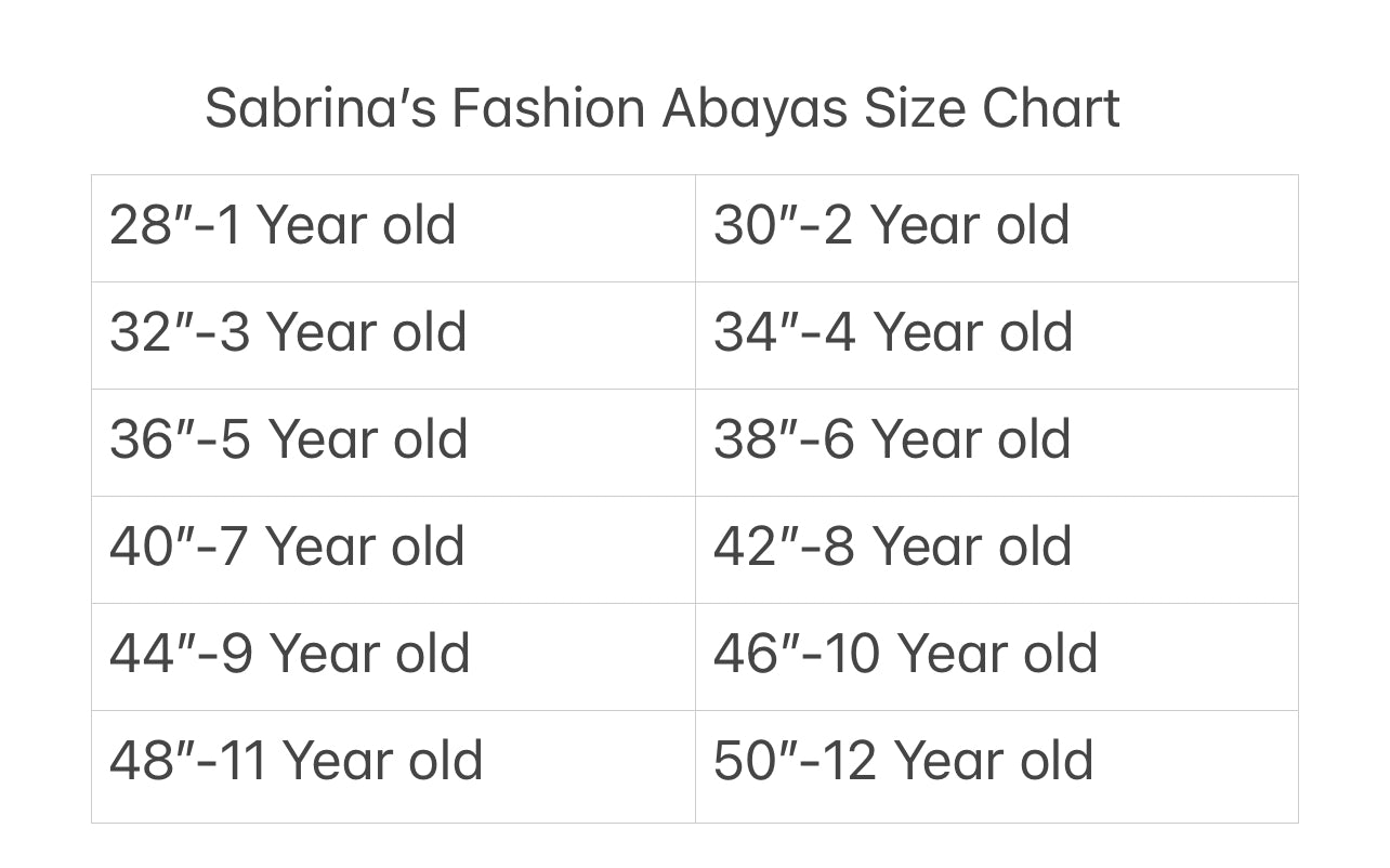 Plain black Abaya ( Kids)