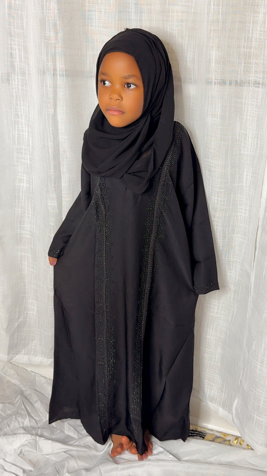 Plain black Abaya ( Kids)