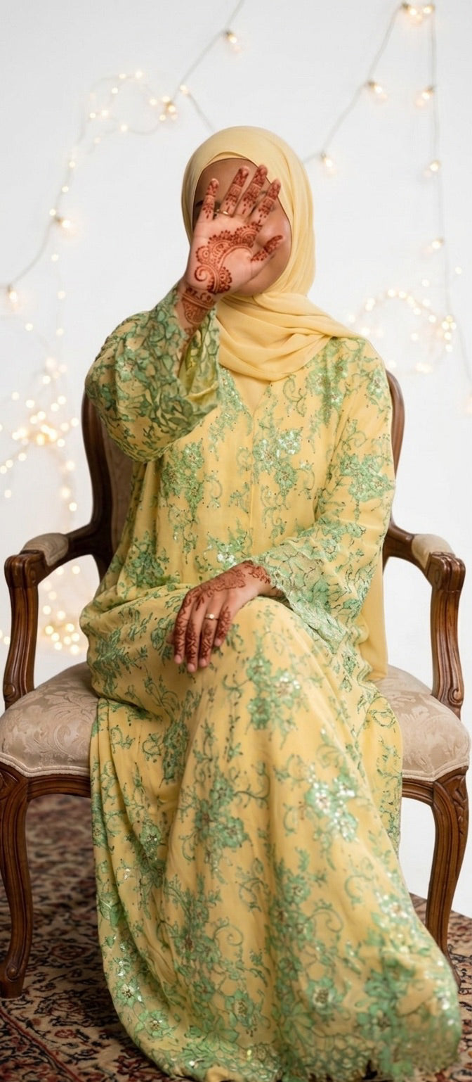 Lace abaya