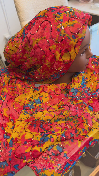 Hijab with beads