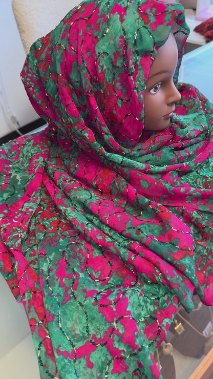 Hijab with beads