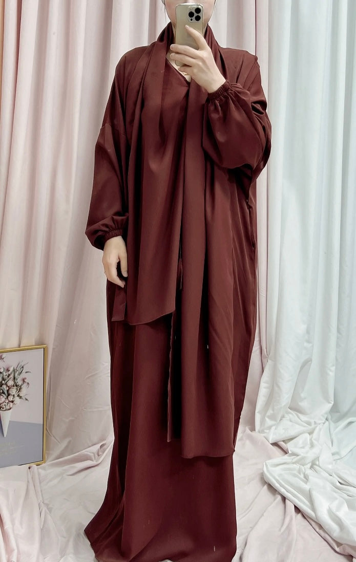 Abaya with attached hijab