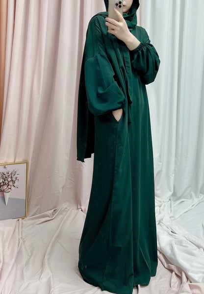 Abaya with attached hijab